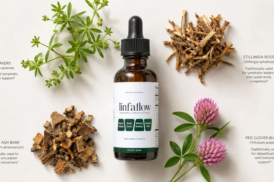 Linfaflow ingredients including four botanical extracts